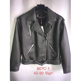 Фотография Куртка-косуха женская эко-кожа, воротник-отложной, р-ры 42-50 "ANGELIS"купить недорого от прямого поставщика
