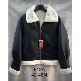 Куртка-косуха жіноча екошкіра, на хутрі р-ри 42-48 "ANGELIS"купити недорого від прямого постачальника