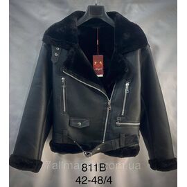 Куртка-косуха жіноча екошкіра, на хутрі р-ри 42-48 "ANGELIS"купити недорого від прямого постачальника