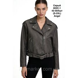 Фотография Куртка-косуха женская эко-кожа, воротник-отложной, р-ры 42-50 "ANGELIS"купить недорого от прямого поставщика