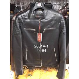 Фотография Куртка мужская демисезонная, кожзам, размеры 44-54"ANGELIS" недорого от прямого поставщика