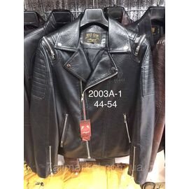 Фотография Куртка-косуха мужская демисезонная, кожзам, размеры 44-54 "ANGELIS" недорого от прямого поставщика