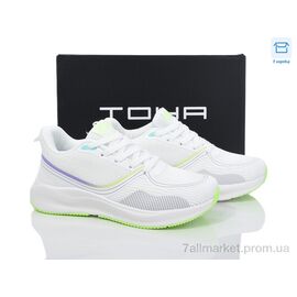 Кросівки жіночі модні Весна/осінь 010 white-green (8 пар р.36-41) "Laguna" недорого оптом від прямого постачальника