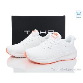 Кросівки жіночі модні Весна/осінь 2315 white-orange (8 пар р.36-41) "Laguna" недорого оптом від прямого постачальника