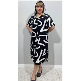 Фотография Платье летнее женское CL7387 black р.2XL-6XL "BASE" недорого оптом от прямого поставщика