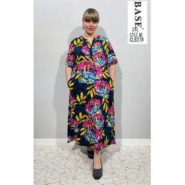 Фотография Платье летнее женское CL827 navy р.XL-5XL "BASE" недорого оптом от прямого поставщика