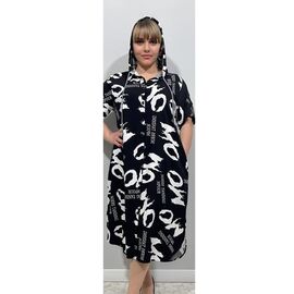 Фотография Платье летнее женское CL8328 black р.2XL-6XL "BASE" недорого оптом от прямого поставщика