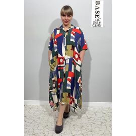 Фотография Платье летнее женское CL8582 blue р.XL-5XL "BASE" недорого оптом от прямого поставщика