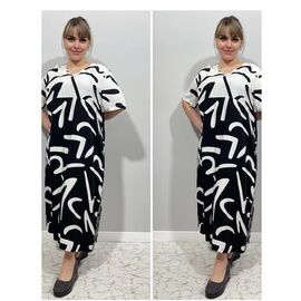Фотография Платье летнее женское CL9075 black р.2XL-6XL "BASE" недорого оптом от прямого поставщика