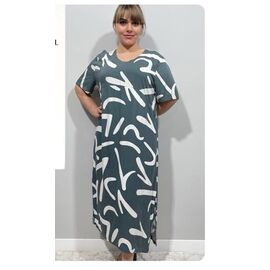 Фотография Платье летнее женское CL9075 grey р.2XL-6XL "BASE" недорого оптом от прямого поставщика