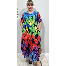 Фотография Платье летнее женское E8501 black р.2XL-6XL "BASE" недорого оптом от прямого поставщика