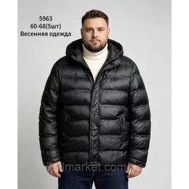 Фотография Куртка мужская демисезонная стеганная, с капюшоном размеры 60-68 "FUDIAO" недорого от прямого поставщика