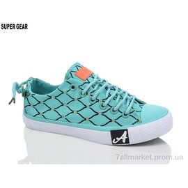 Фотография Кеды детские легкие Весна/осень SY35-3 lt.green (12 пар р.35-39) "Super Gear" недорого оптом от прямого поставщика