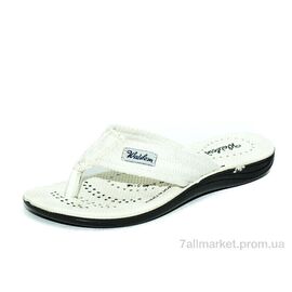 Фотография Шлепки женские облегченные Лето Ж025-3 белый (6 пар р.36-40) "Waldem" недорого оптом от прямого поставщика