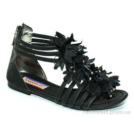 Фотография Босоножки женские летние Лето Ж047 черный (8 пар р.36-40) "Waldem" недорого оптом от прямого поставщика