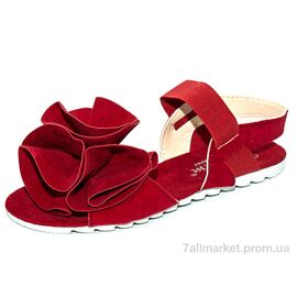 Фотография Босоножки женские летние Лето Ж058Б красный (7 пар р.36-40) "Waldem" недорого оптом от прямого поставщика