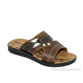 Фотография Шлепки детские летние Лето ДМ034 коричневый (6 пар р.31-35) "Waldem" недорого оптом от прямого поставщика