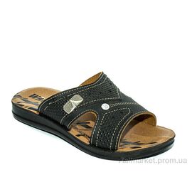 Фотография Шлепки детские летние Лето ДМ036 черный (6 пар р.31-35) "Waldem" недорого оптом от прямого поставщика