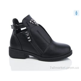 Черевики дитячі зручні Весна/осінь Z022 black (8 пар р.31-37) "Xifa kids" недорого оптом від прямого постачальника