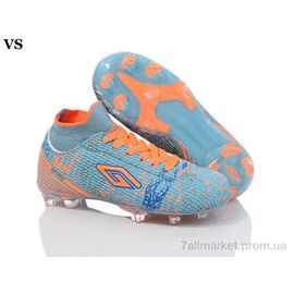 Фотография Футбольная обувь детские Весна/осень Dugana 0015 blue-orange (31-35) (8 пар р.31-35) "VS" недорого оптом от прямого поставщика
