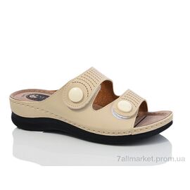Фотография Шлепки женские облегченные Лето 201-67 беж (6 пар р.37-41) "Sali-2" недорого оптом от прямого поставщика