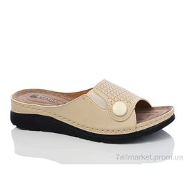 Шльопанці жіночі полегшені Літо 203-09 беж (6 пар р.37-41) "Sali-2" недорого оптом від прямого постачальника