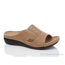 Шльопанці жіночі полегшені Літо 1009 коричневий (6 пар р.36-41) "Sali-2" недорого оптом від прямого постачальника