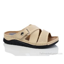 Шльопанці жіночі полегшені Літо 554 беж (6 пар р.36-41) "Sali-2" недорого оптом від прямого постачальника