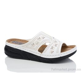 Шльопанці жіночі полегшені Літо 817 білий (6 пар р.36-41) "Sali-2" недорого оптом від прямого постачальника