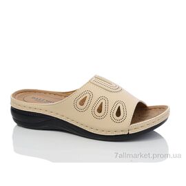 Шльопанці жіночі полегшені Літо 201-48 беж (6 пар р.36-41) "Sali-2" недорого оптом від прямого постачальника