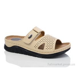 Шльопанці жіночі полегшені Літо 516 беж (6 пар р.36-41) "Sali-2" недорого оптом від прямого постачальника