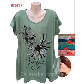 Туніка жіноча літня, батал р-ри 5XL-8XL(56-64)(мікс кв) "NICOLAS" недорого від прямого постачальника