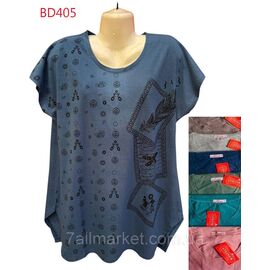 Туніка жіноча літня, батал р-ри 5XL-8XL(56-64)(мікс кв) "NICOLAS" недорого від прямого постачальника