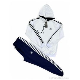 Фотография Спортивный костюм мужской Весна/осень 209 white-navy (5 шт. р.сетка M-3XL) "Verton" недорого оптом от прямого поставщика