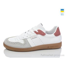 Кросівки жіночі модні Весна/осінь AB720-1 білий-рожев (8 пар р.36-40) "DeMur" недорого оптом від прямого постачальника