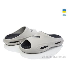 Шльопанці чоловічі пляжні Літо L135 сіро-чорний (6 пар р.41-45) "Inblue" недорого оптом від прямого постачальника