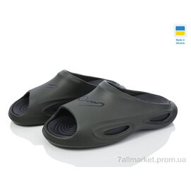 Шльопанці чоловічі пляжні Літо L135 хакі-чорний (6 пар р.41-45) "Inblue" недорого оптом від прямого постачальника