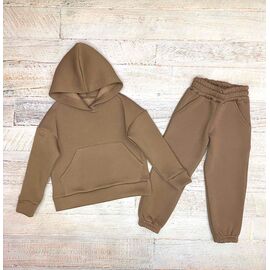 Костюм дитячий спортивний теплий на дівчинку 2345 brown р.98-122 "LIMA SPORT" недорого оптом від прямого постачальника