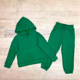 Костюм дитячий спортивний теплий на дівчинку 2345 green р.98-122 "LIMA SPORT" недорого оптом від прямого постачальника