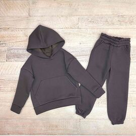 Костюм дитячий спортивний теплий на дівчинку 2345 grey р.98-122 "LIMA SPORT" недорого оптом від прямого постачальника