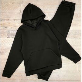 Костюм дитячий спортивний теплий на дівчинку 2342 black р.164-176 "LIMA SPORT" недорого оптом від прямого постачальника