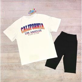 Костюм дитячий на дівчинку 2314 white-black р.134-158 "LIMA SPORT" недорого оптом від прямого постачальника