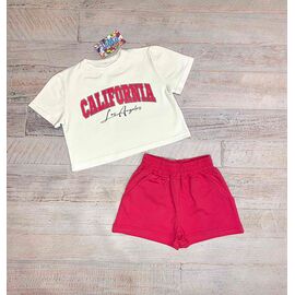 Костюм дитячий на дівчинку 2316 white-crimson р.128-152 "LIMA SPORT" недорого оптом від прямого постачальника