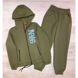 Костюм дитячий спортивний теплий на дівчинку 2419 khaki р.134-158 "LIMA SPORT" недорого оптом від прямого постачальника