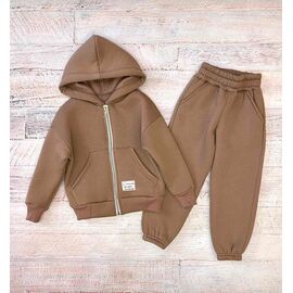 Фотография Костюм детский спортивный тёплый на девочку 2430 brown р.104-128 "LIMA SPORT" недорого оптом от прямого поставщика