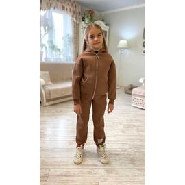 Фотография Костюм детский спортивный тёплый на девочку 2434 brown р.134-158 "LIMA SPORT" недорого оптом от прямого поставщика
