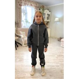 Фотография Костюм детский спортивный тёплый на девочку 2434 grey р.134-158 "LIMA SPORT" недорого оптом от прямого поставщика