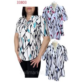 Фотография Блузка женская стильная/полу-батал размеры L-5XL(микс цв)"NICOLAS" недорого от прямого поставщика