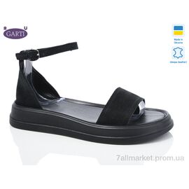 Босоніжки жіночі літні Літо 0183 чорний замш (6 пар р.36-40) "Garti" недорого оптом від прямого постачальника