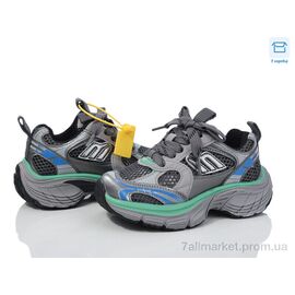 Кросівки дитячі модні Весна/осінь B001-1 сіро-зелені (26-30) (8 пар р.26-30) "КалориЯ" недорого оптом від прямого постачальника